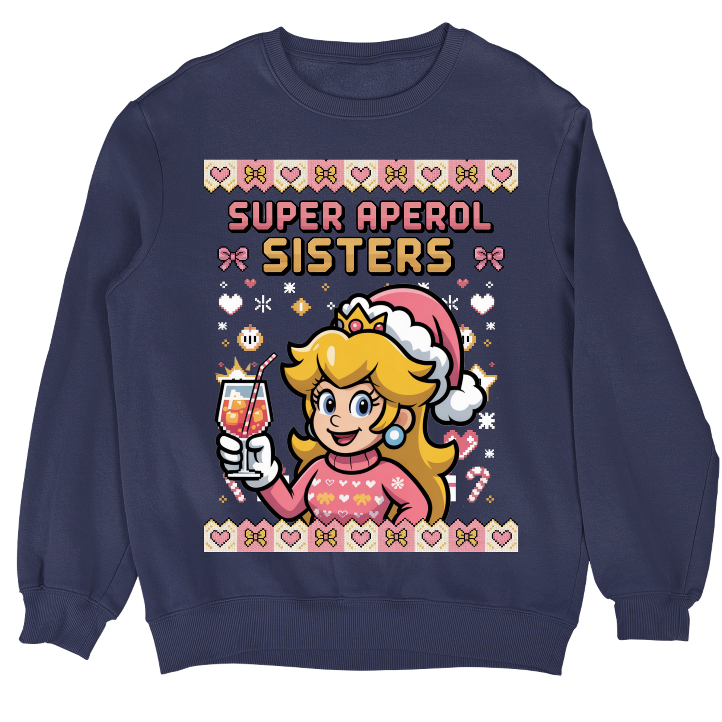 Pull de Noël moche Super Aperol Sisters V5
