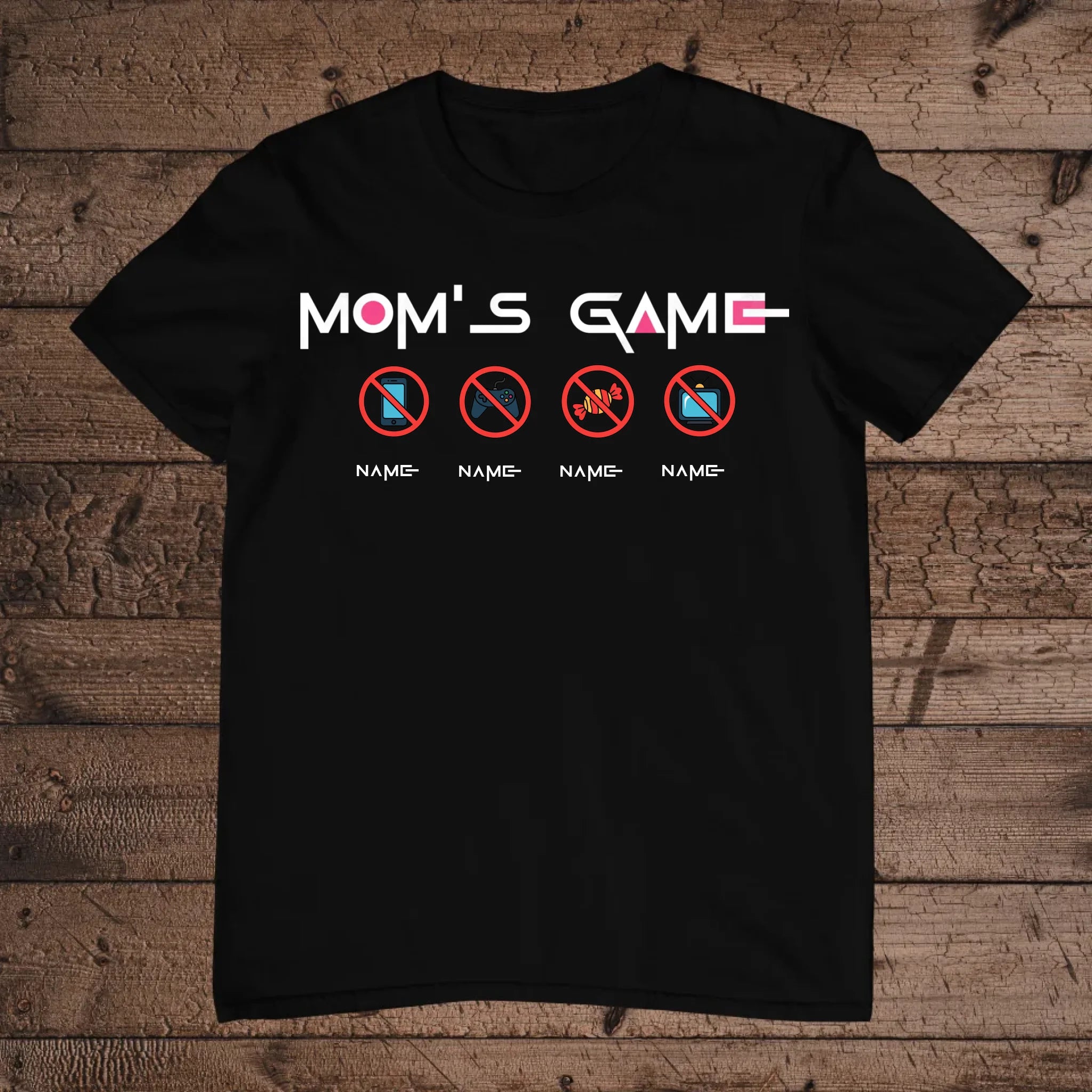 holz Flatlay mockup schwarz