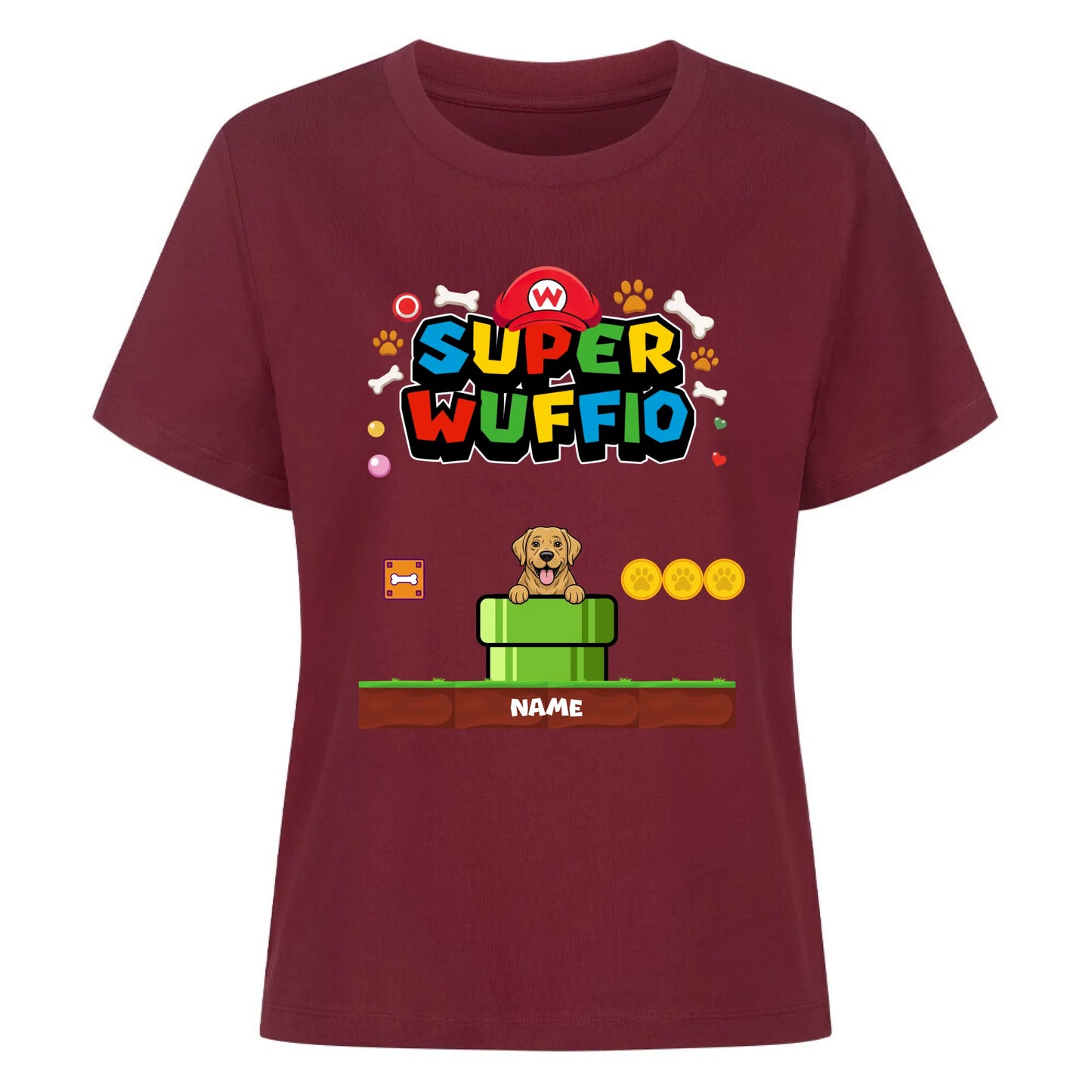 Damen Mockup burgunder