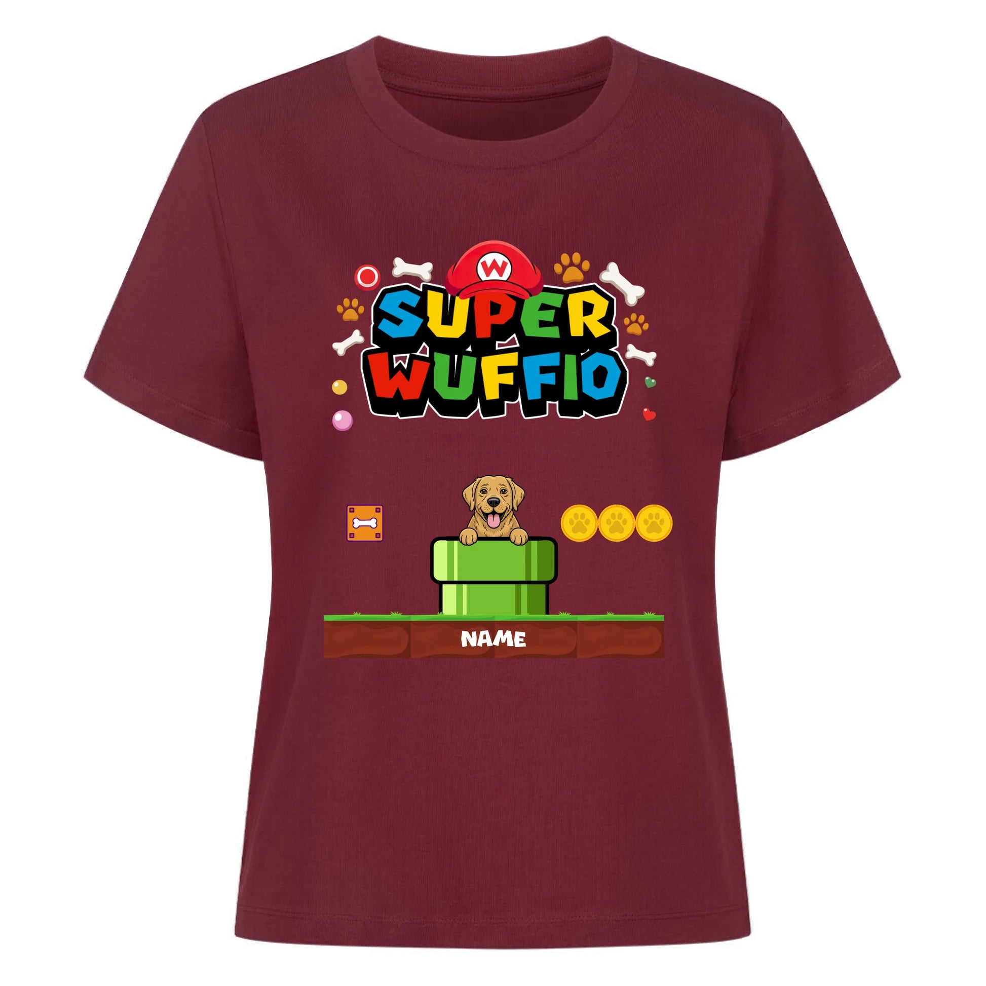 Damen Mockup burgunder