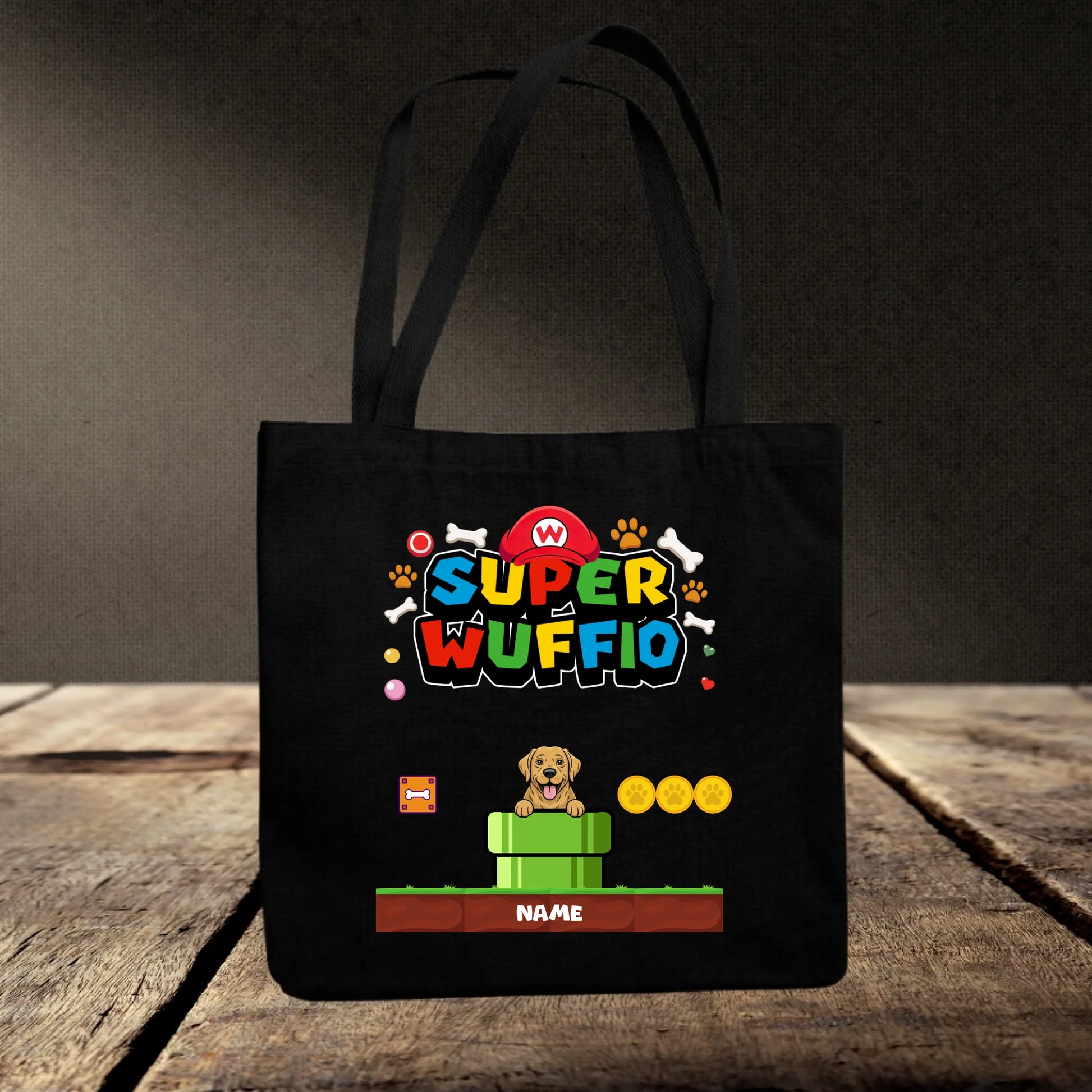 Jutebeutel schwarz mockup