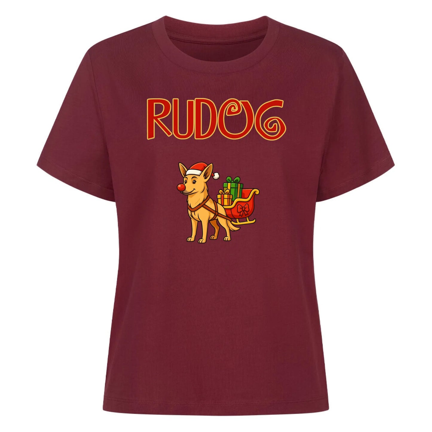 Damen Mockup burgunder