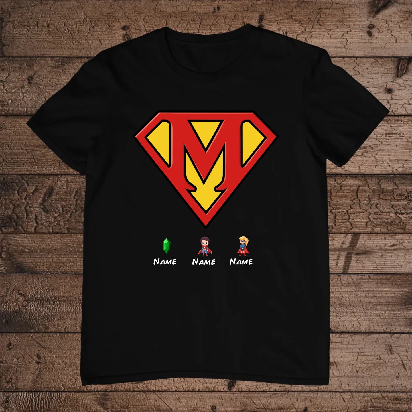 holz Flatlay mockup schwarz