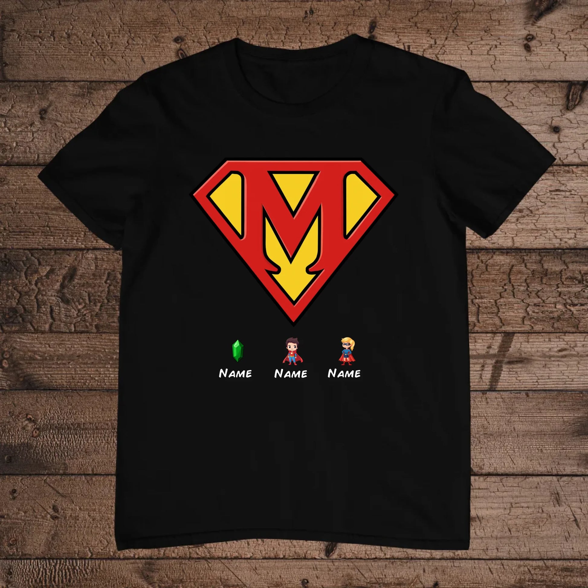 holz Flatlay mockup schwarz