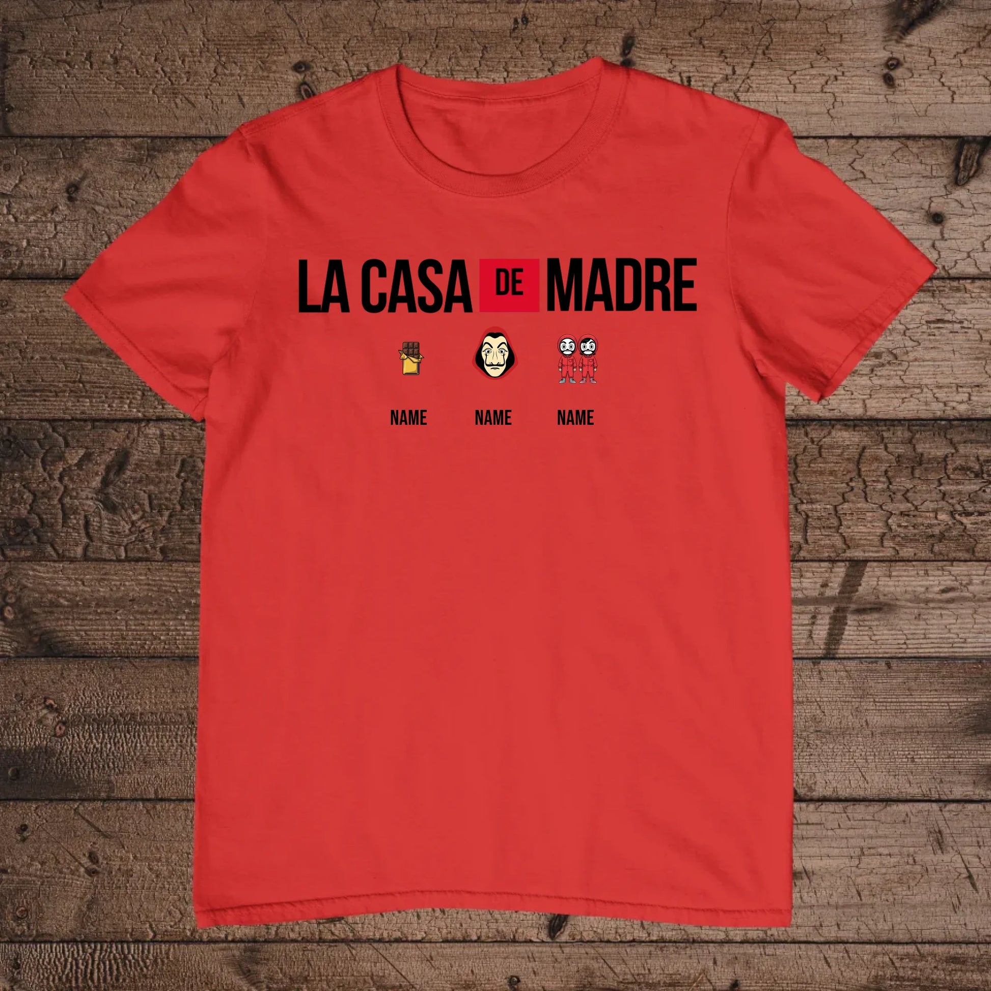 holz Flatlay mockup rot