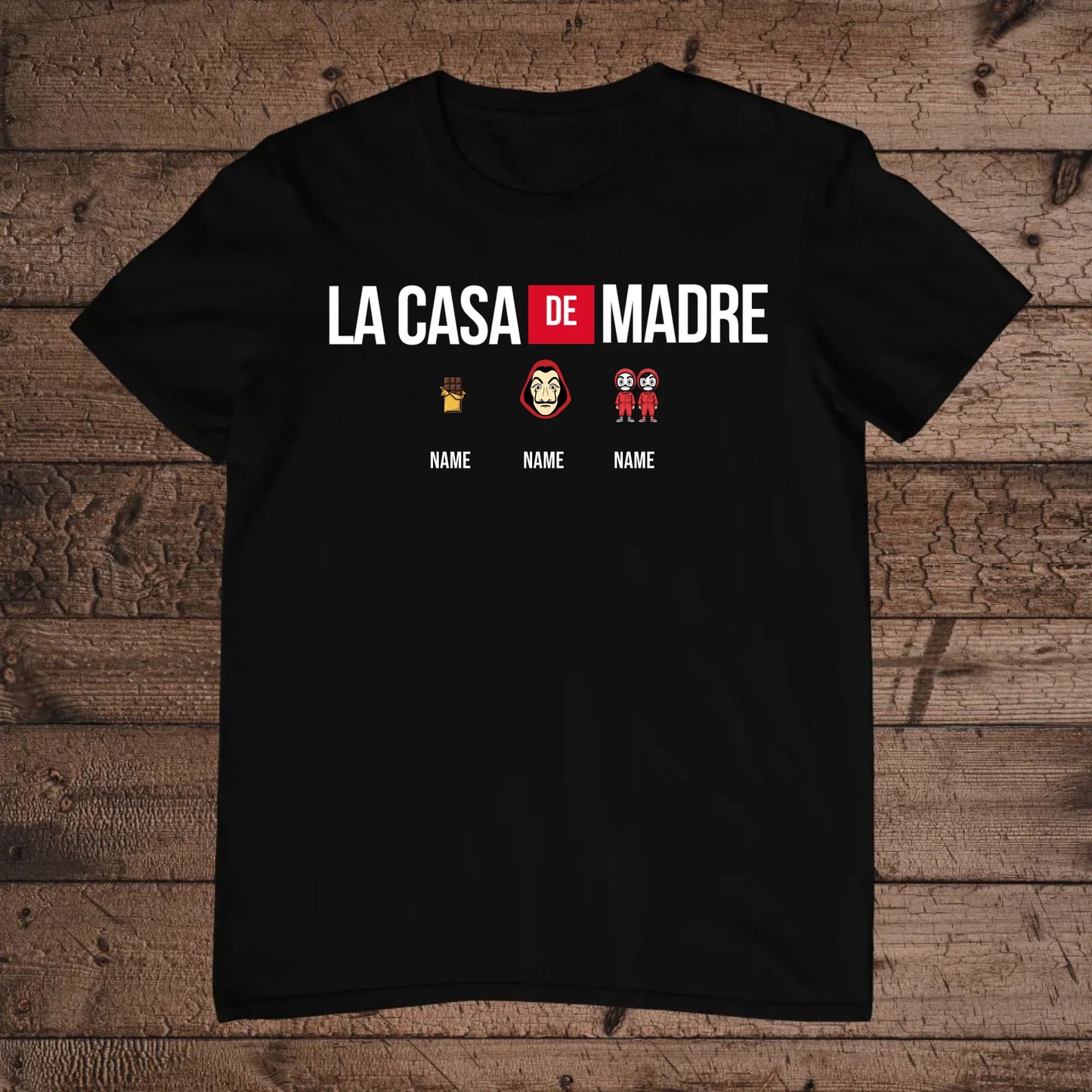 holz Flatlay mockup schwarz