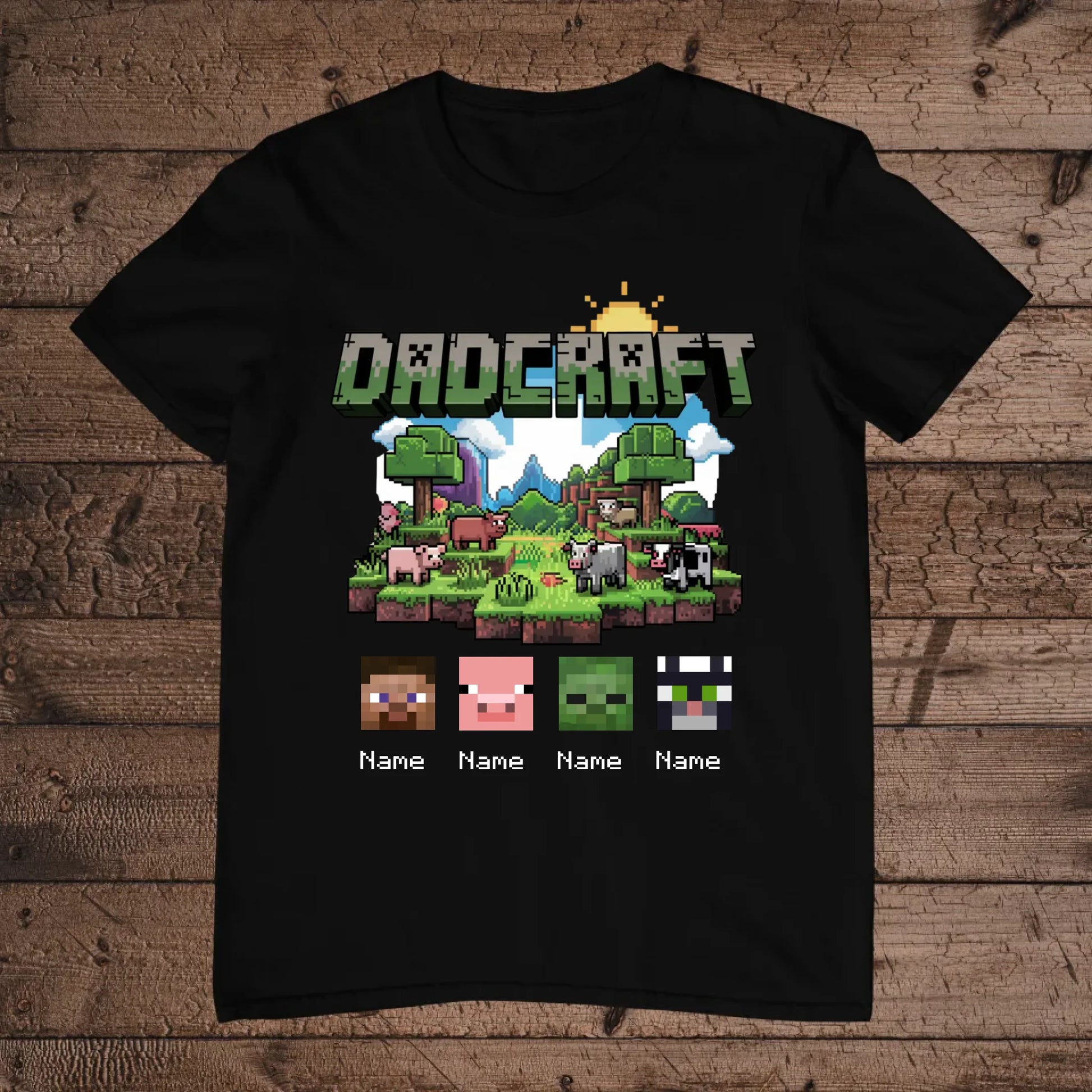 holz Flatlay mockup schwarz