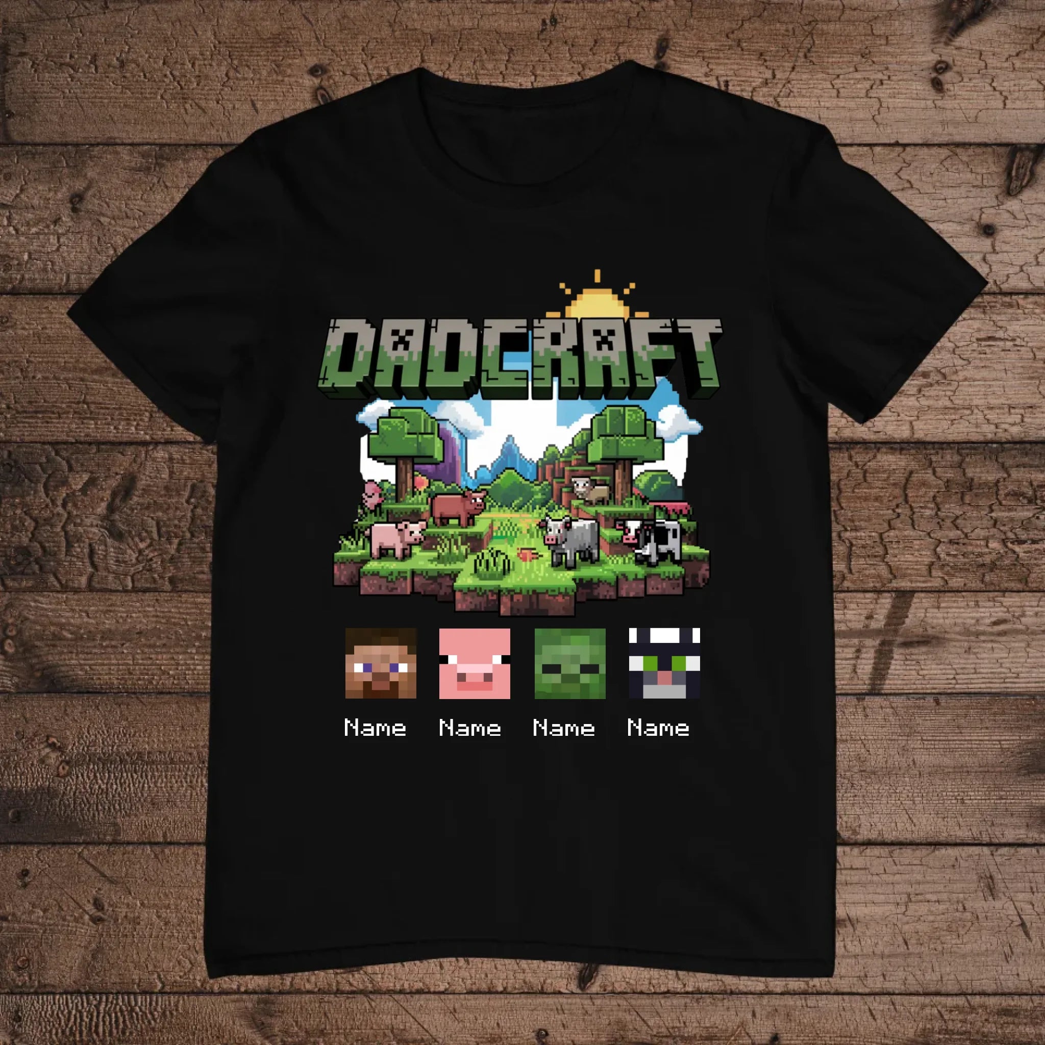 holz Flatlay mockup schwarz