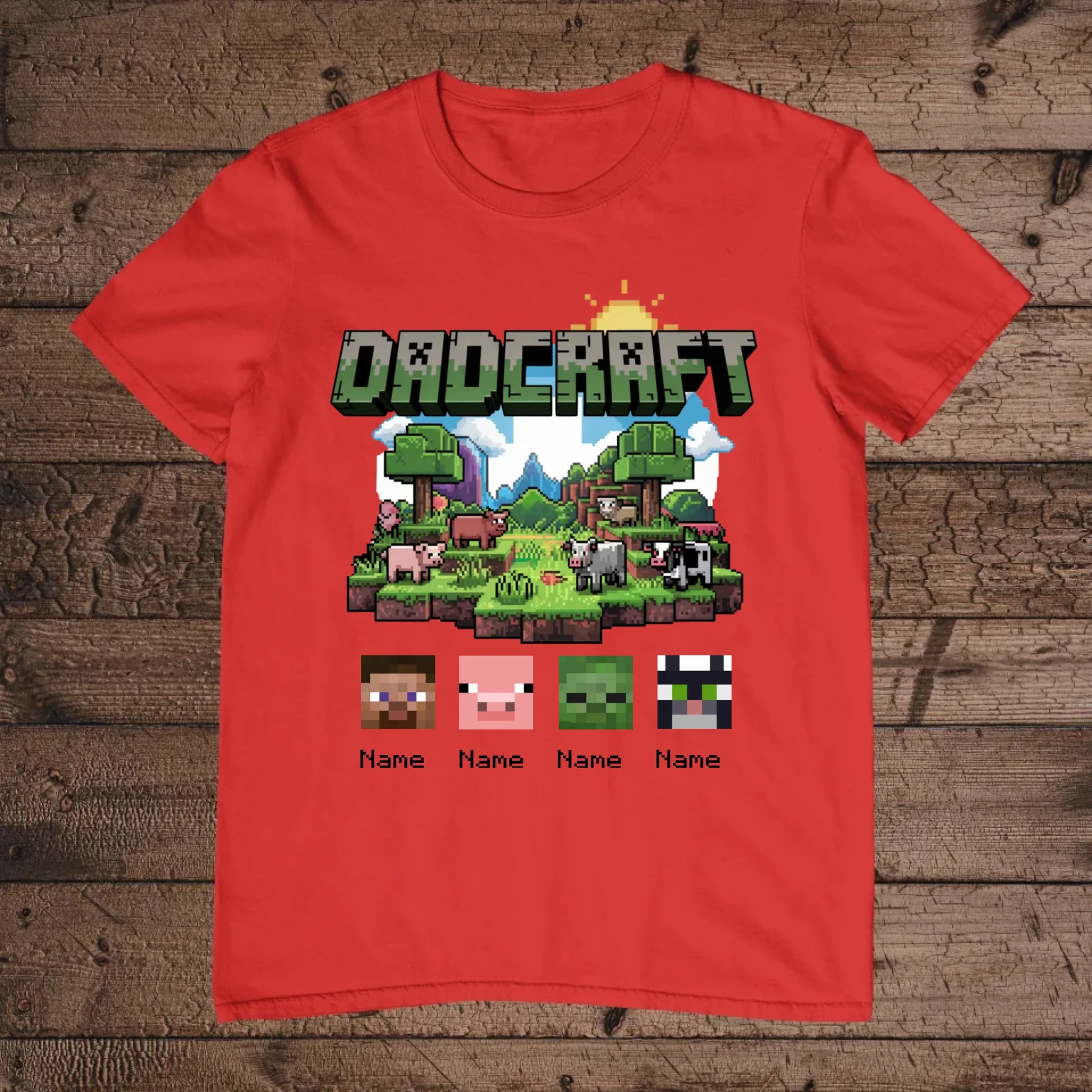 holz Flatlay mockup rot