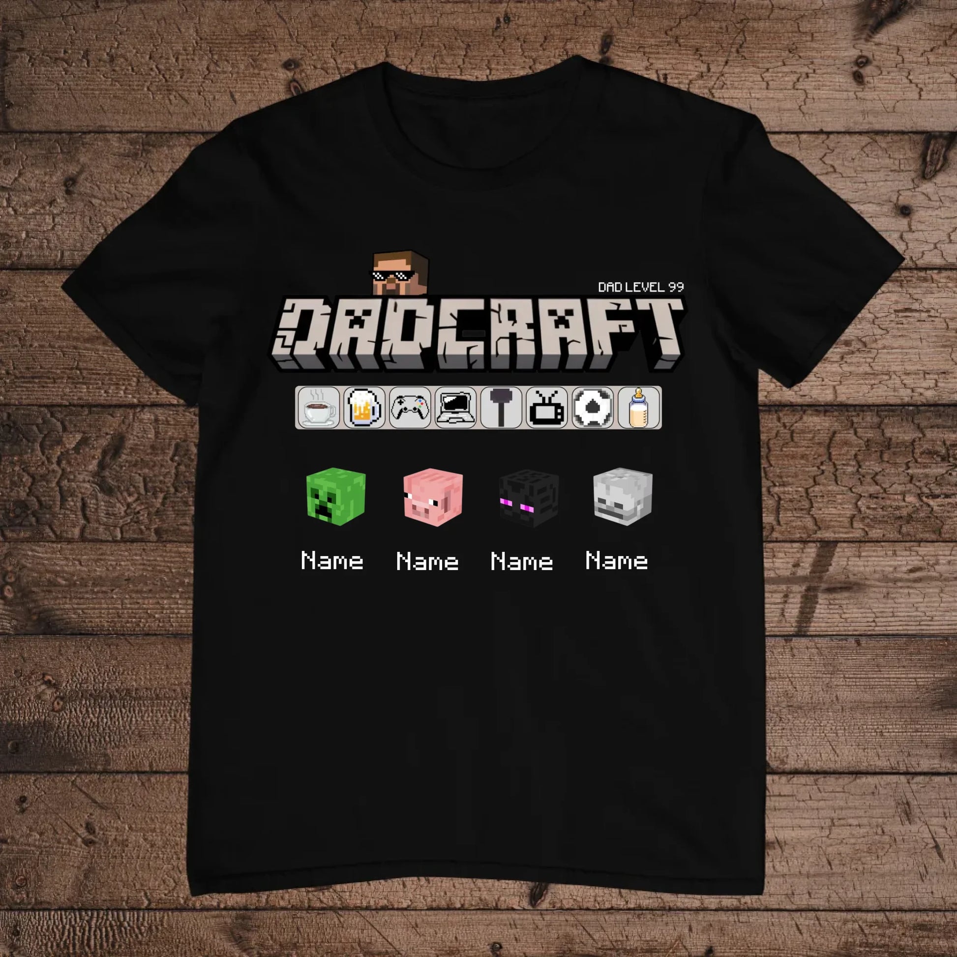 holz Flatlay mockup schwarz